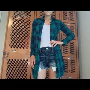 Plaid shirt dress